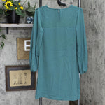 A New Day Women's Long Sleeve Dress 564655 Dark Teal Green XS