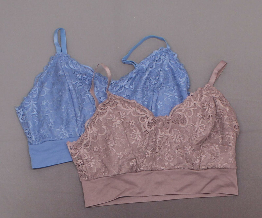 Rhonda Shear 2-pack Flat Lace Bra with Removable Pads