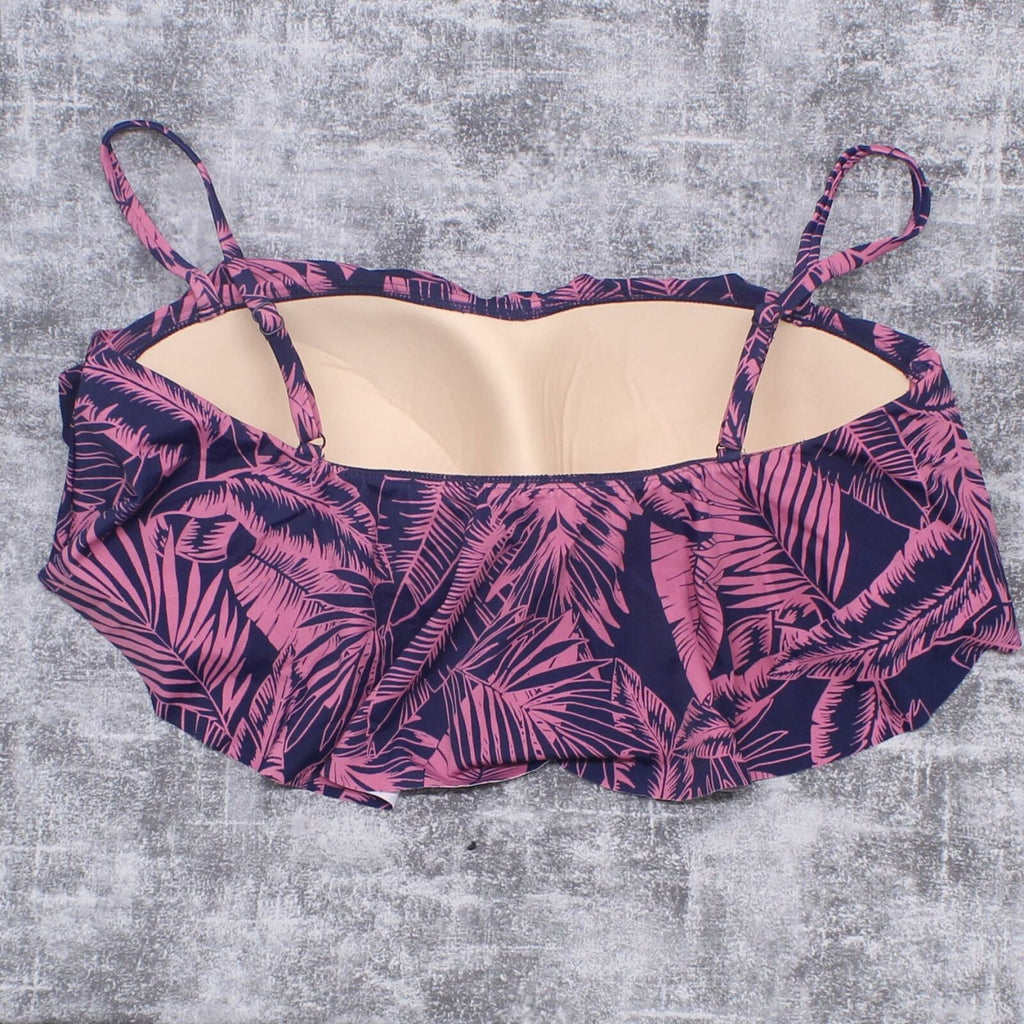 Kona Sol Women's Long Line Flounce Bikini Top (Tropical Pink) (S) :  : Clothing, Shoes & Accessories