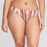 Auden Women's Striped Bonded Micro Bikini LM044 Cosmetic Stripe Multicolor XL