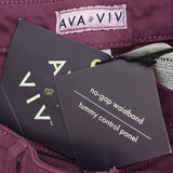 Ava & Viv Women's Plus Size High-Rise Ankle Skinny Jeans Purple 16W